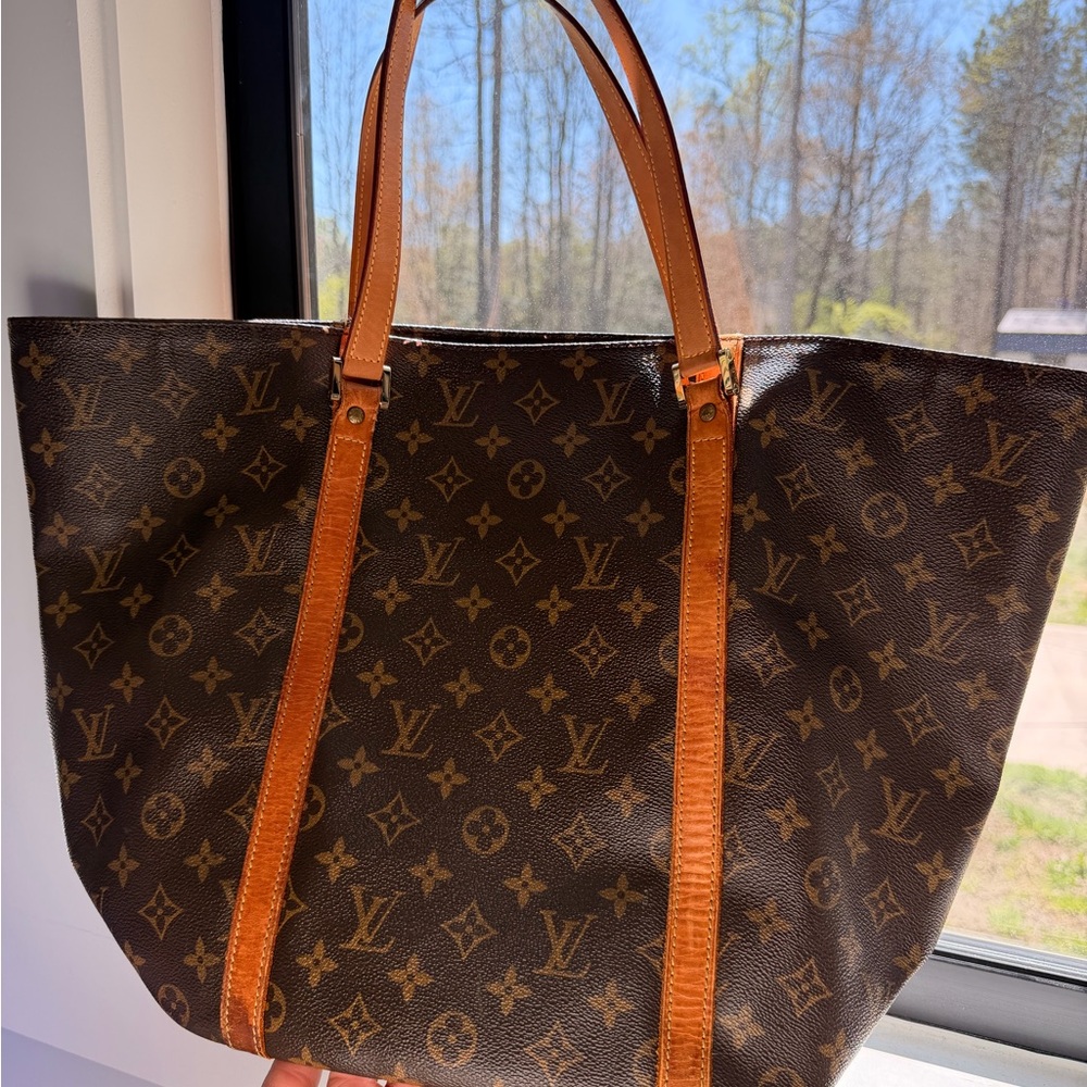Louis Vuitton Monogram Canvas Tote in Brown and Tan